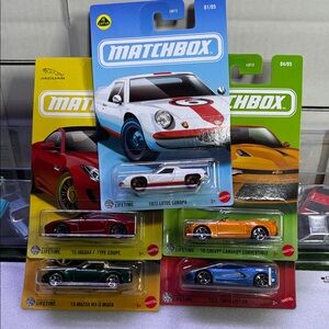 Matchbox set 1-5  Toy Car with Red & Blue Accents